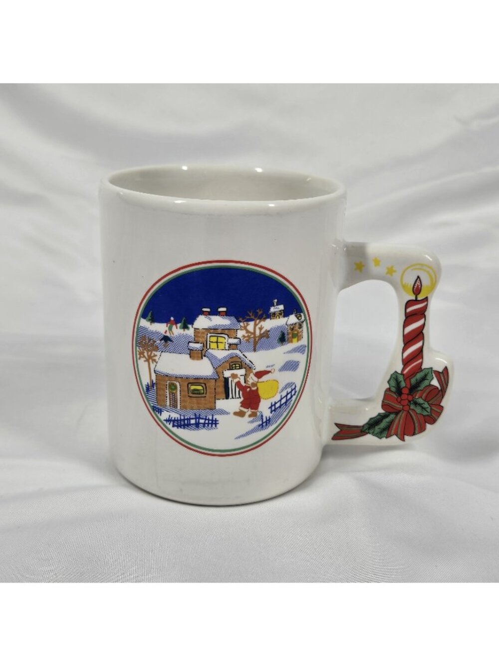 The Love Mug Collectible Coffee Cup Santa Claus Presents Christmas Candle 1989